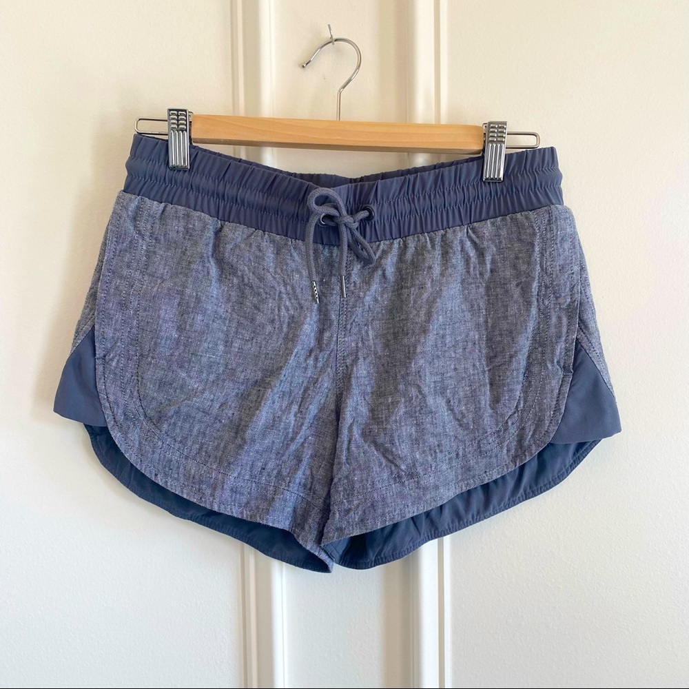 ATHLETA Gray Linen Shorts - Size 2